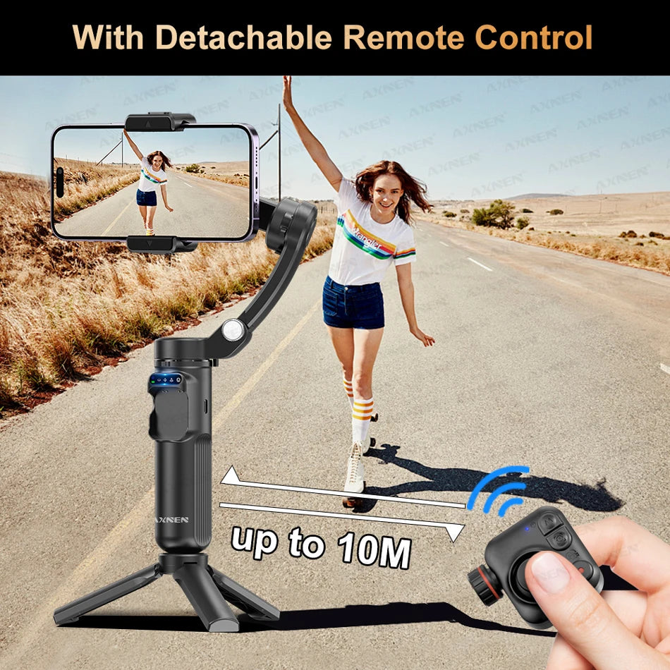 AXNEN M02 Gimbal Smartphone Stabilizer 3-Axis Anti-shake Video Record