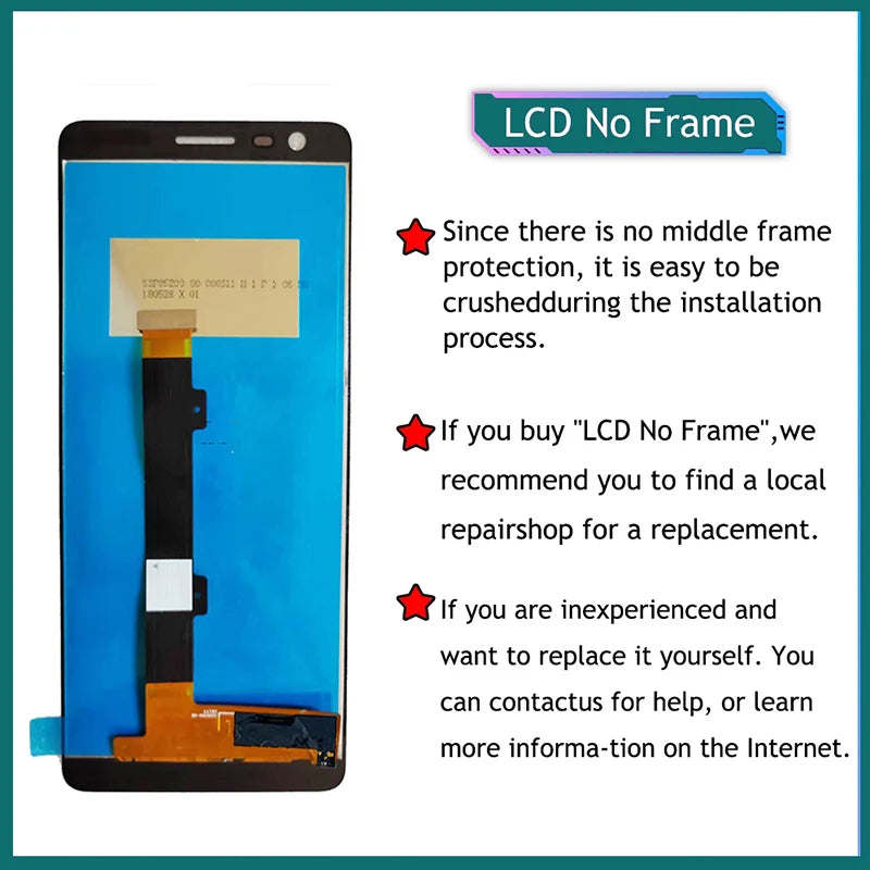 For Nokia 3.1 TA-1049 TA-1057 TA-1063 TA-1070 TA-1074 LCD Touch Screen