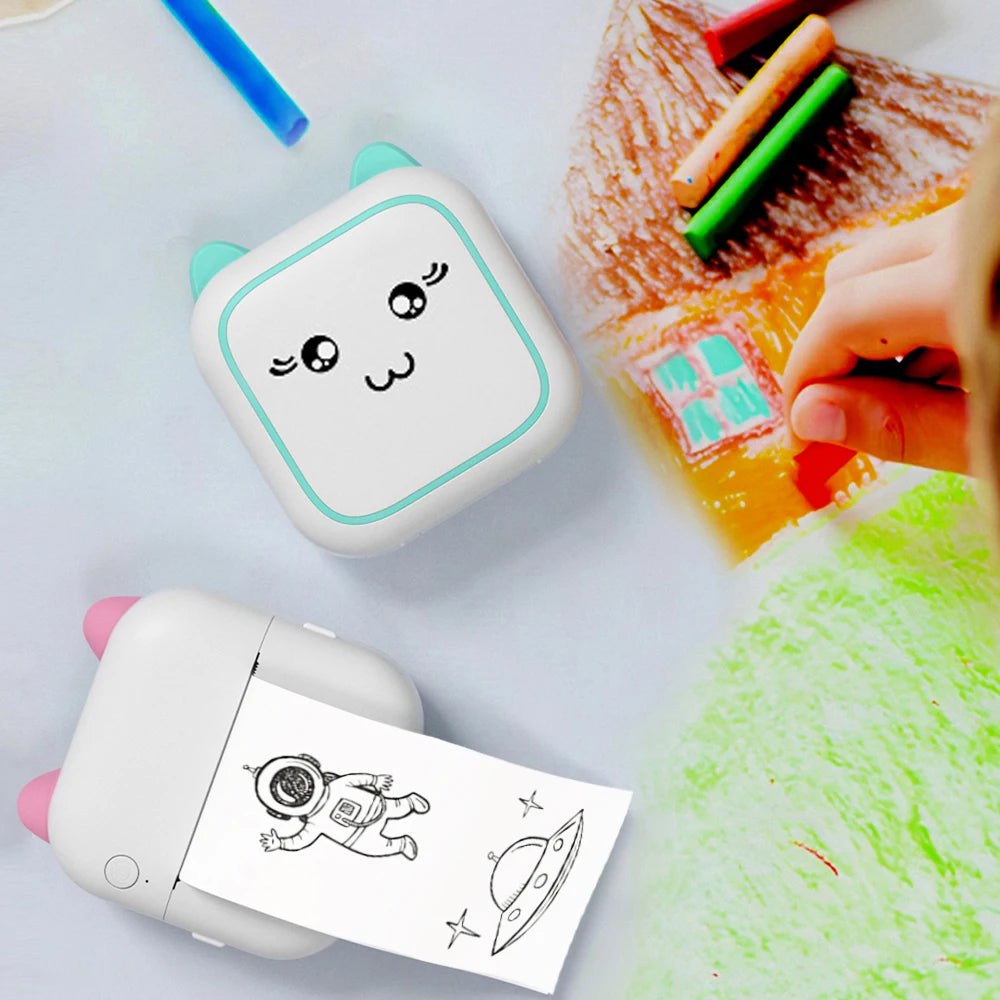 Portable Mini Printer， Wireless Photo Printer ，Ink-Free Thermal