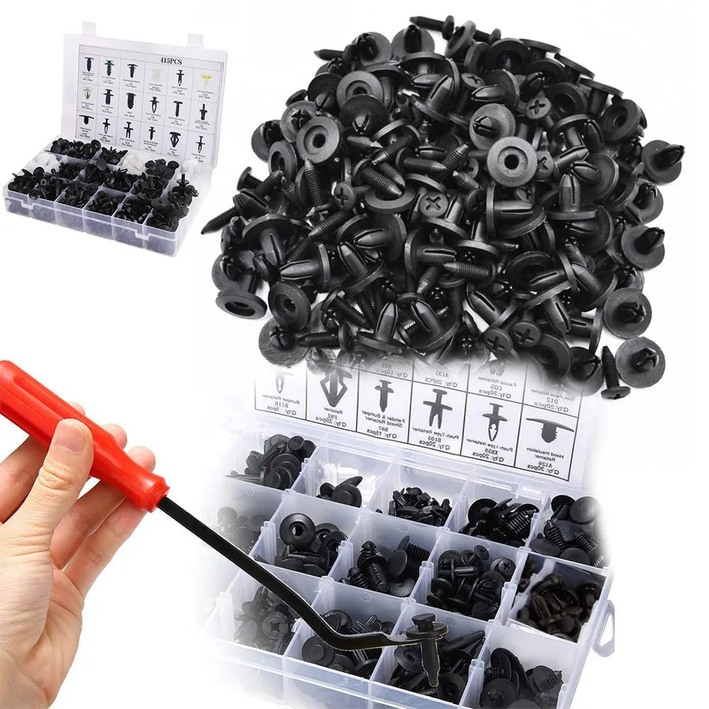 415/100/50 Pcs Universal Car Bumper Retainer Clips Fender Hole Rivets