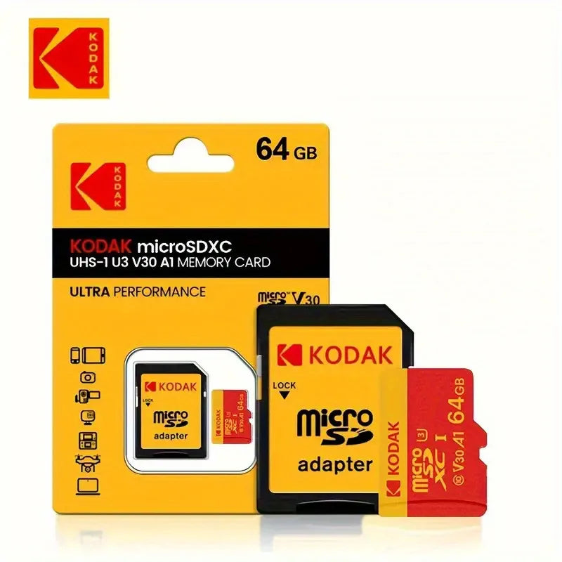 Kodak High Speed Micro SD Card U3 Class 10, up to 100MB/s, TF Memory
