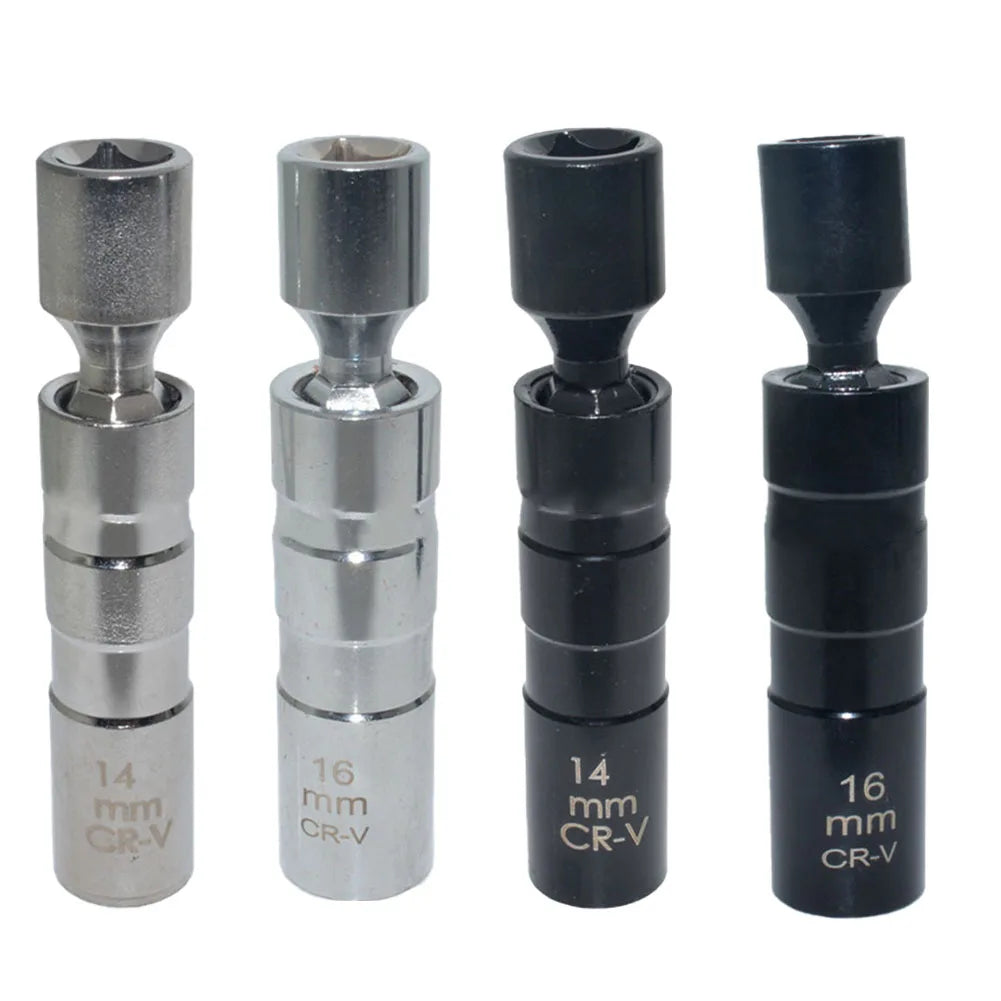 2pcs Spark Plug Socket Wrench Adapter 14mm16mm Universal Joint With