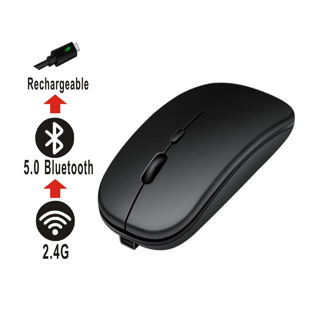 New Gaming Mouse Wireless Bluetooth Dual Mode Silent Rechargeable SB