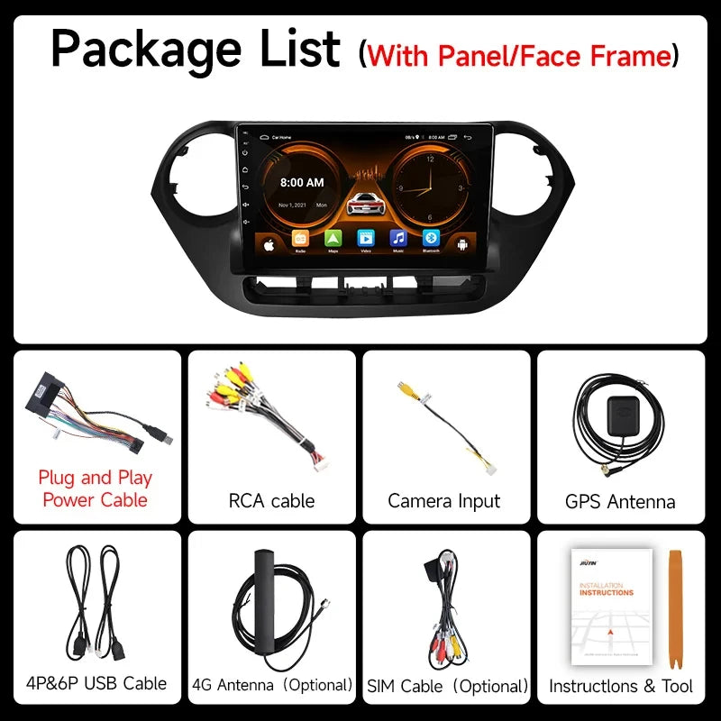 9" Car Radio For Hyundai Grand i10 i 10 2013 2014 2015 2016 2017 2018