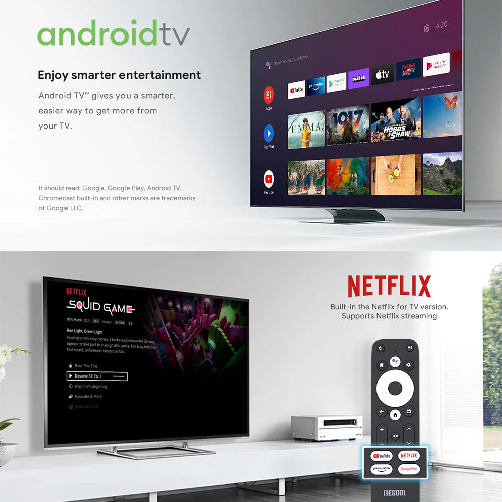 MECOOL  Android TV Box KM2 Plus 4K Amlogic S905X4 2G DDR4 Ethernet