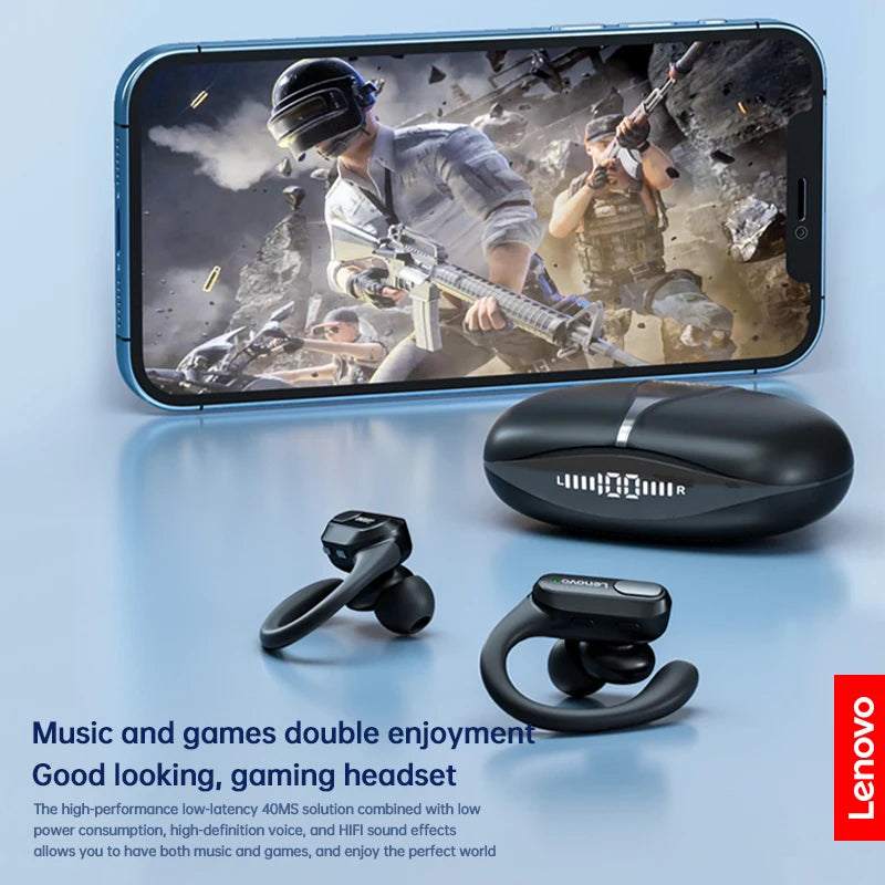 Original Lenovo XT80 Sports Wireless Earphones with Mics, LED Power