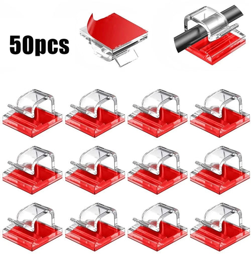 50PCS Cable Organizer Clips Cable Management Wire Manager Cord Holder