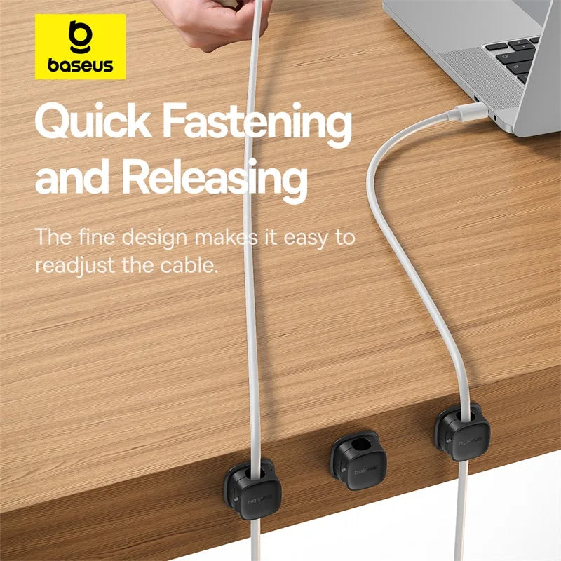 Baseus Cable Organizer Holder Magnetic Cable Smooth Adjustable Cord