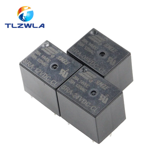 5PCS 5V 12V 24V 20A DC Power Relay SRA-05VDC-AL SRA-12VDC-CL