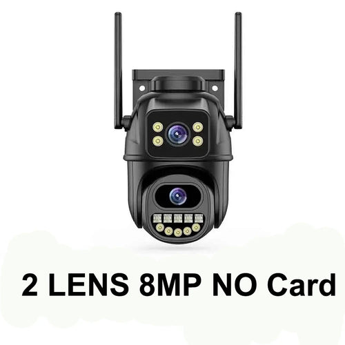 6K 12MP ICSEE Wifi Security Camera 3 Lens Dual Screen 8X Zoom Outdoor