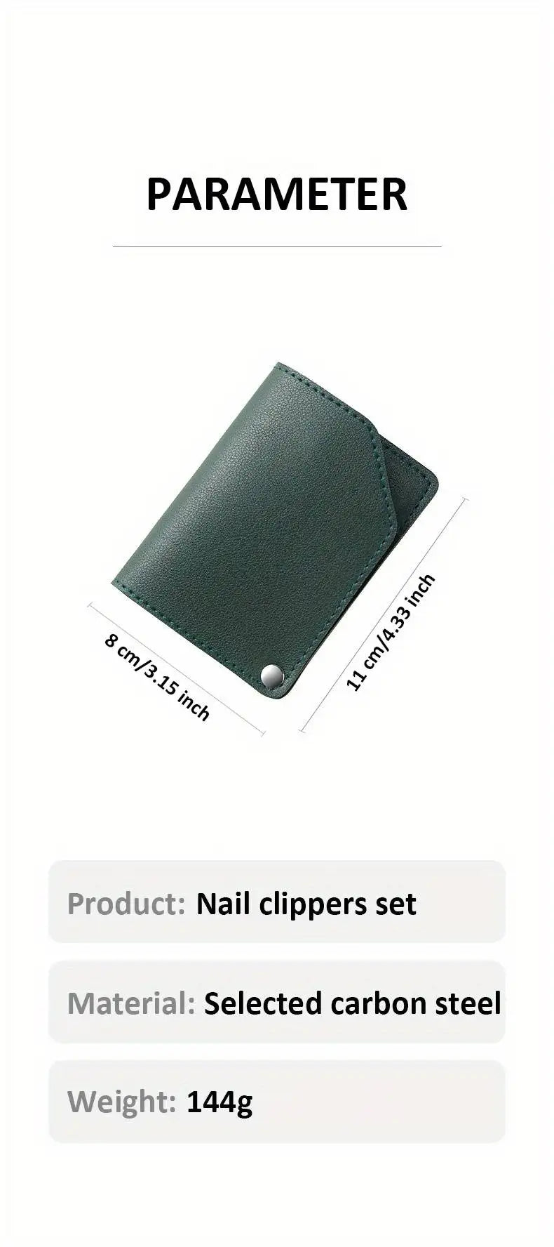 Professional Nail Clipper Set Portable Nail Scissors Stainless Steel