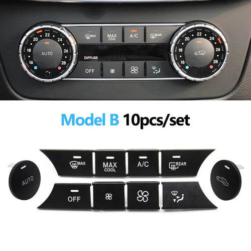 Front Console AC Heater Climate Control Switch Button Covers