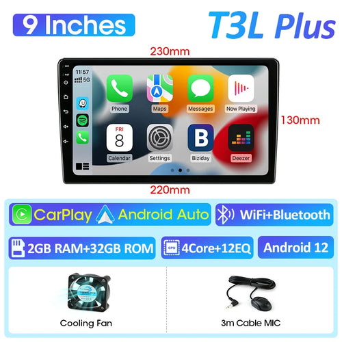 Vtopek 7 9 10 Inch Android 12 4G Car Radio For Toyota VW Kia Nissan
