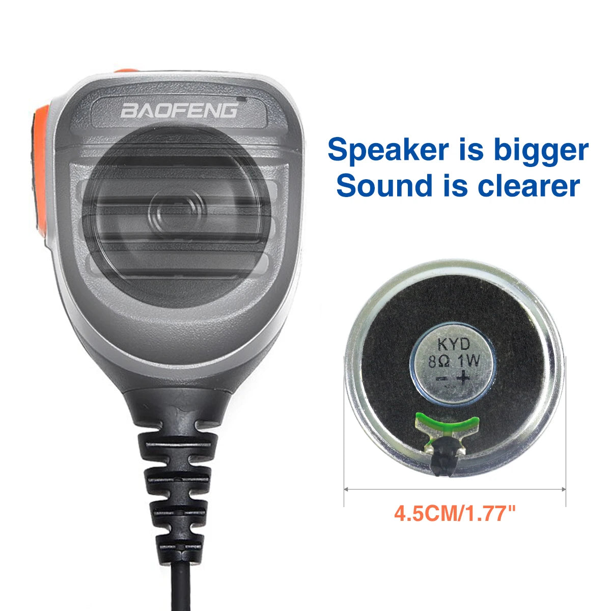 BaoFeng Walkie Talkie BF-780 2 Pin PTT Speaker Mic for