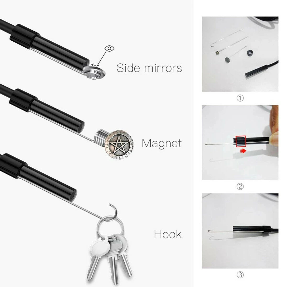 5.5mm/7mm HD 3 in 1 OTG Android Endoscope Camera Borescope IP67