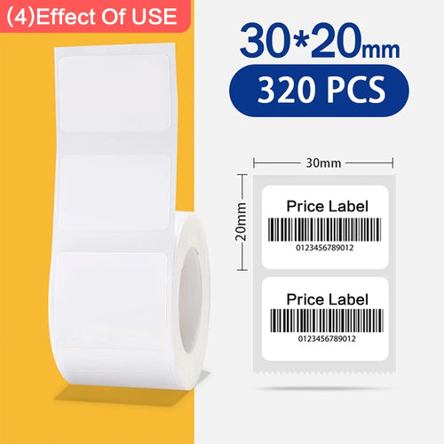 Niimbot 1Roll B1 White Sticker Waterproof Paper Adhesive Label White
