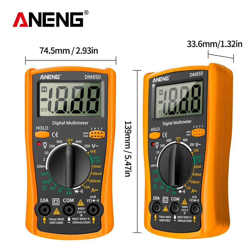ANENG DM850 Digital Multimeter 1999 Counts Eletric Professional