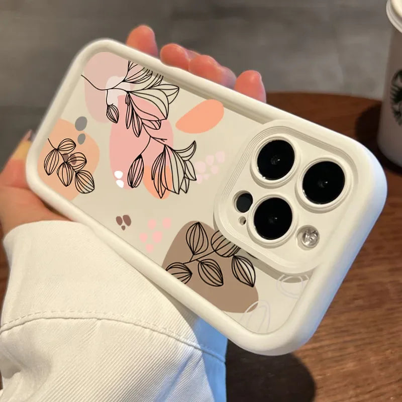 Abstract Plants Phone Case for IPhone 14 Pro Max 13 12 Mini 11 15 Pro