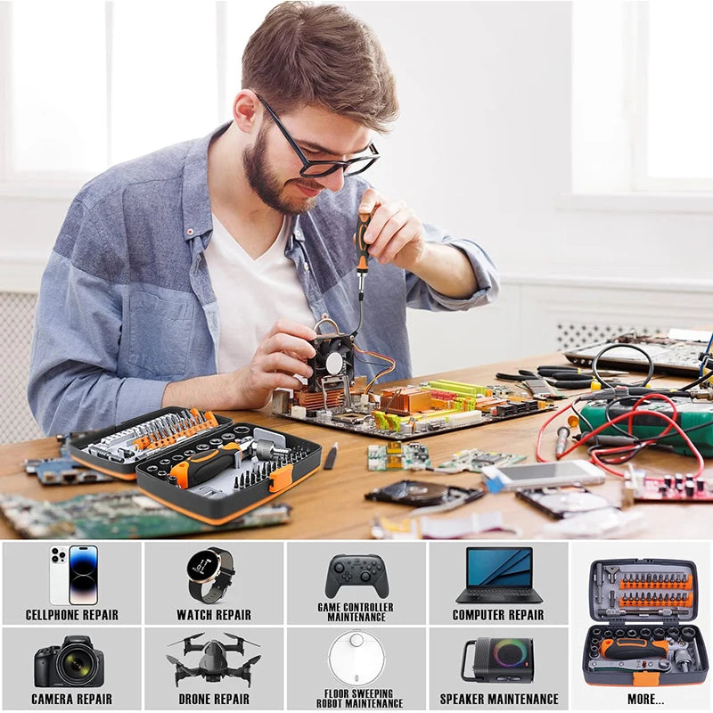 38 In 1 Ratchet Screwdriver Set Car Socket Magnetic Screwdriver Bits