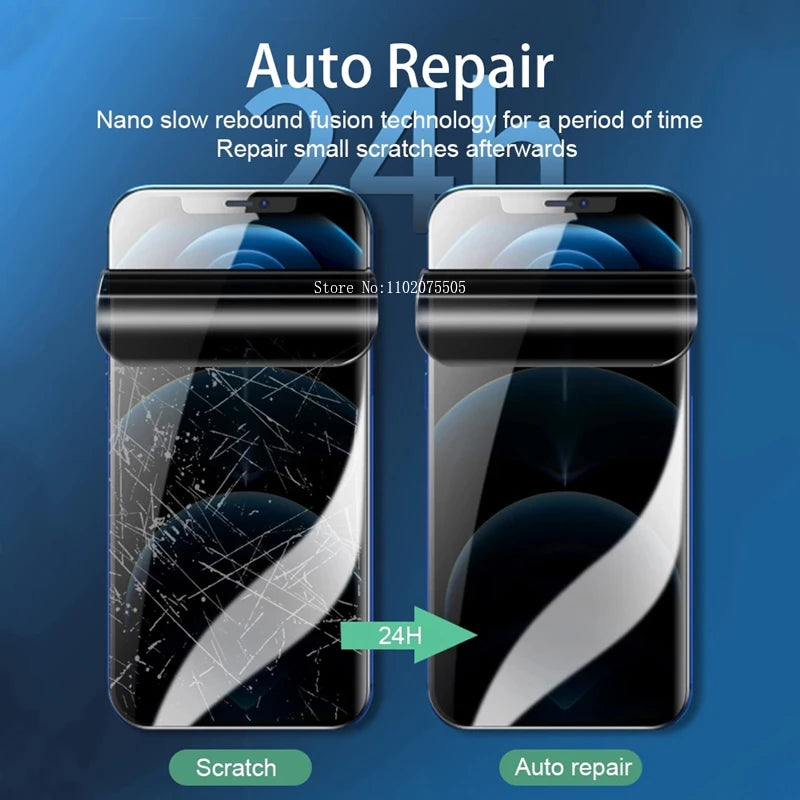 3PCS Anti-Spy Hydrogel Film for iPhone 15 13 11 12 14 Pro Max Plus XS