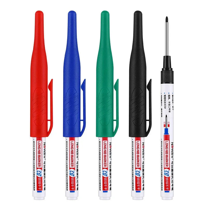 4Pcs/Set 30mm Deep Hole Long Nib Head Markers For Metal Perforating