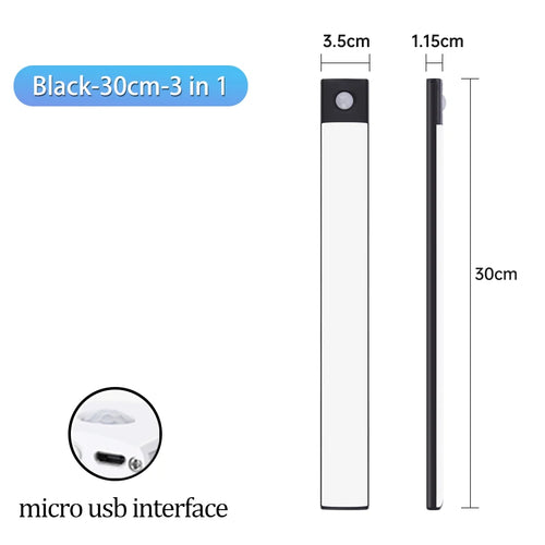 Cabinet Light USB Rechargeable Motion Sensor Led Three Colors In One