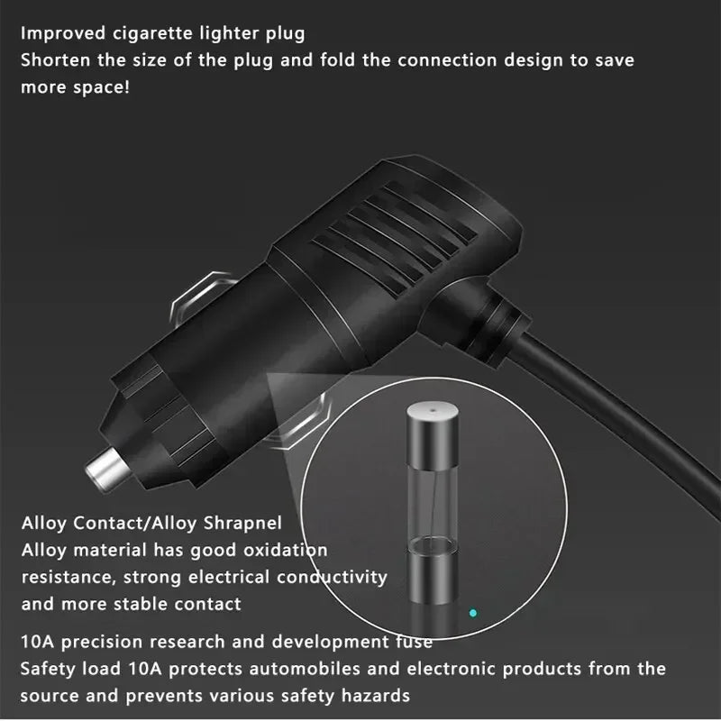 Car One Tow Three Power Dual USB Interface Car Charger Multi-function