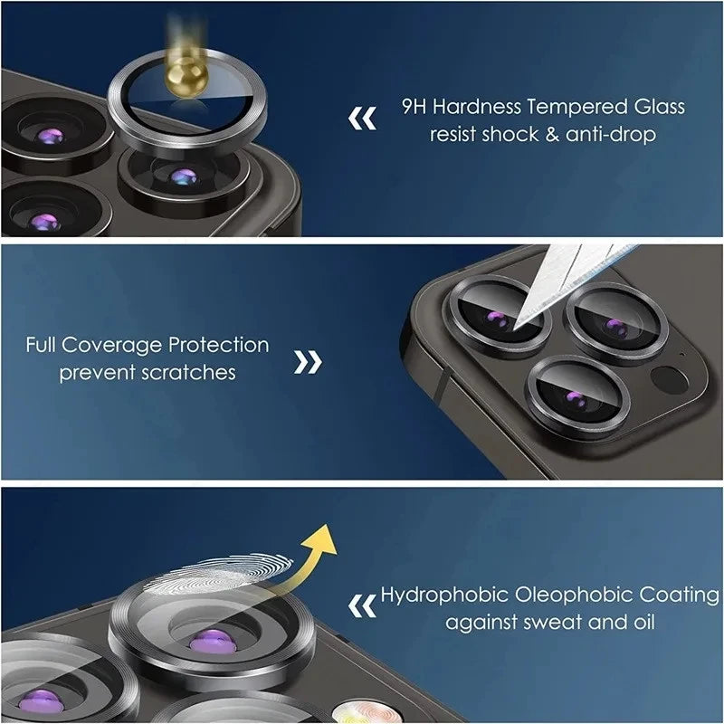 3-2PCS Camera Lens Protector For iPhone 16 Pro Max 16Pro 16Plus  Metal