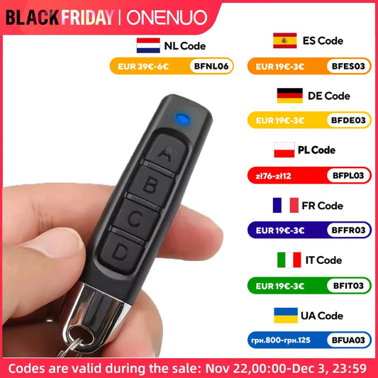 433MHZ 433.92mhz Remote Control Garage Gate Door Opener Remote Control