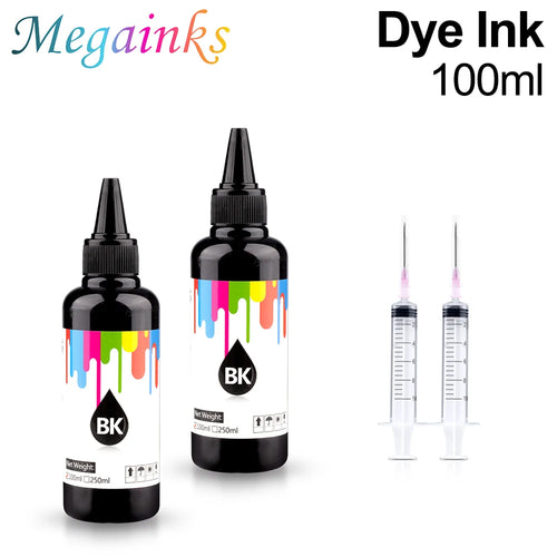100ml Universal Dye Ink BK C M Y Kit Compatible For HP Canon Epson