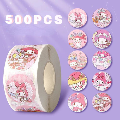 500 PCS Sanrio Hello Kitty Cartoon Sticker Cute Cartoon Kuromi My
