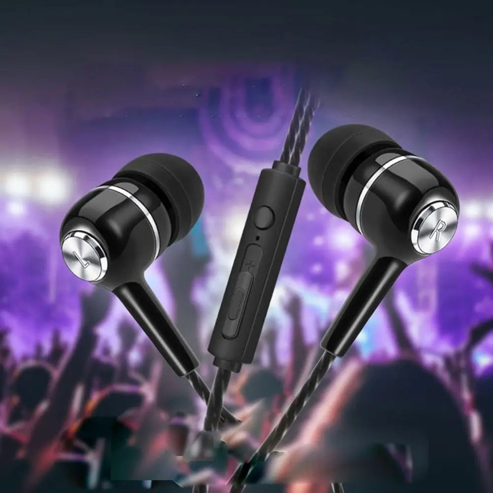 Stereo In-Ear Earphone Bass With Microphone HiFi Headphone Portable