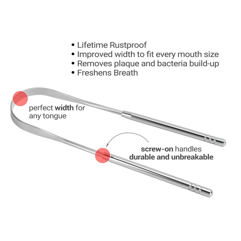 304 Stainless Steel U-Shaped Tongue Scraper Tongue Scraper Unisex Bad
