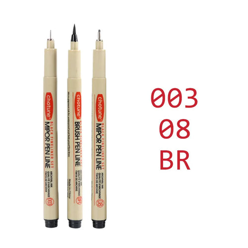 Art Manga Outlining Pen Pigment Liner Micron Pen Marker set Hook Line