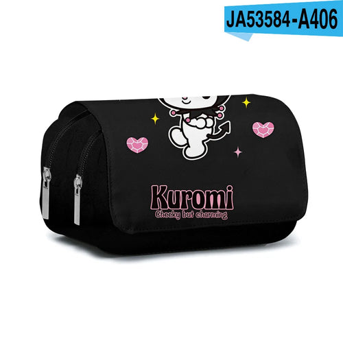 Printing Kuromi Double-layer Pencil Bag Primary and Secondary School