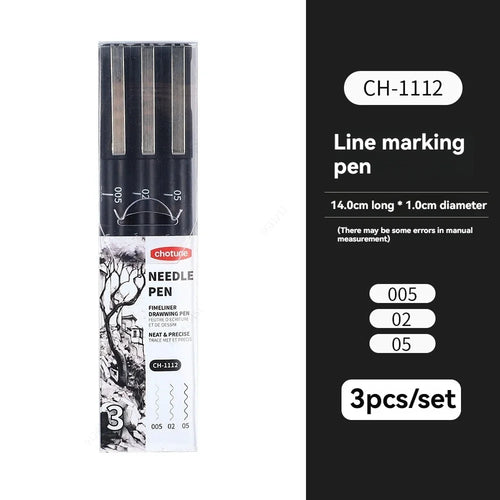Black Micro Pens,15 Sizes,Waterproof Archival Ink,Fine Point Pen for