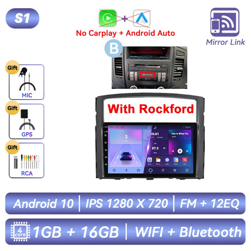 For Mitsubishi Pajero 4 2006-2014 Car Radio Android Automotive