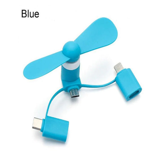 Cell Phone Fan 3-in-1 Mobile Phone Fans Compatible with