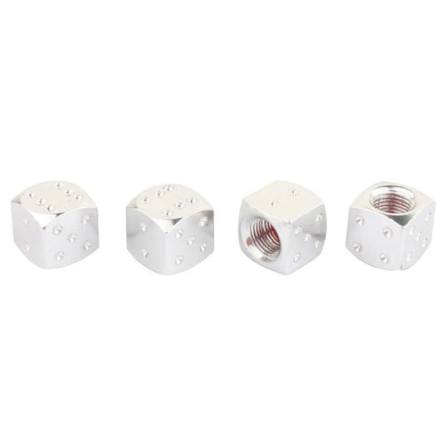 4Pcs/Lot Aluminum Alloy Car-styling AUTO Dice Dust Valve Caps Car