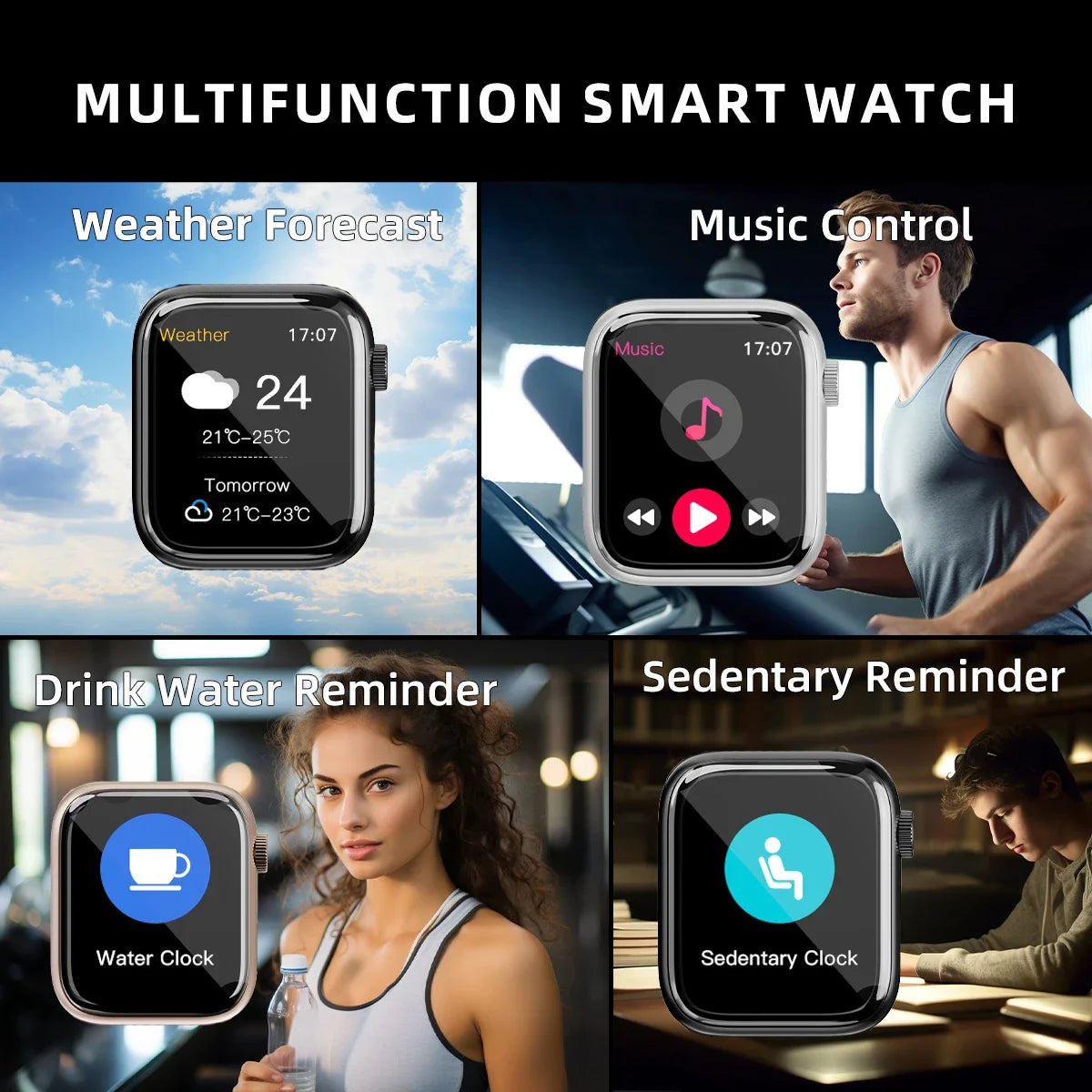 Smart Watch Answer Call Message Music Health Sport Bracelet Fitness
