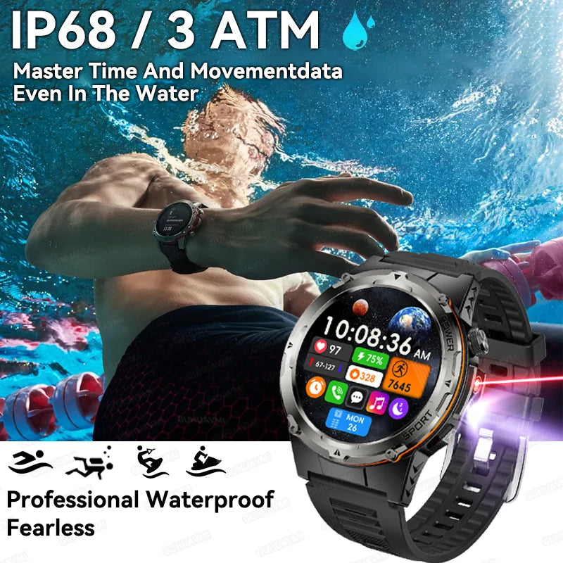 2024 New For XIAOMI Military Smartwatch IP68 Waterproof outdoor Sports