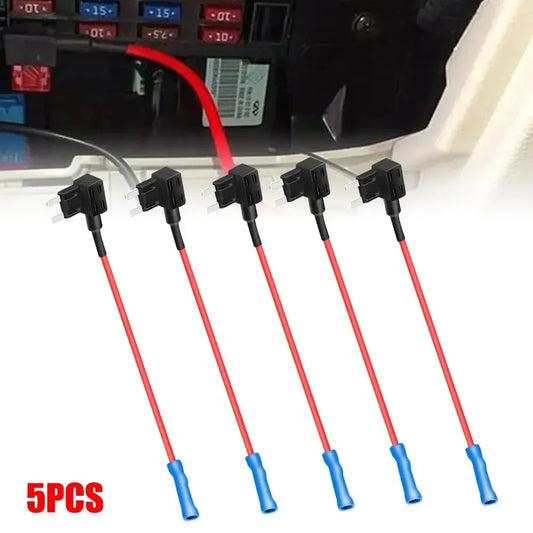 5 Pcs Add-a-Circuit Adapter APM Tap Mini Blade Micro 12V Car Fuse Box