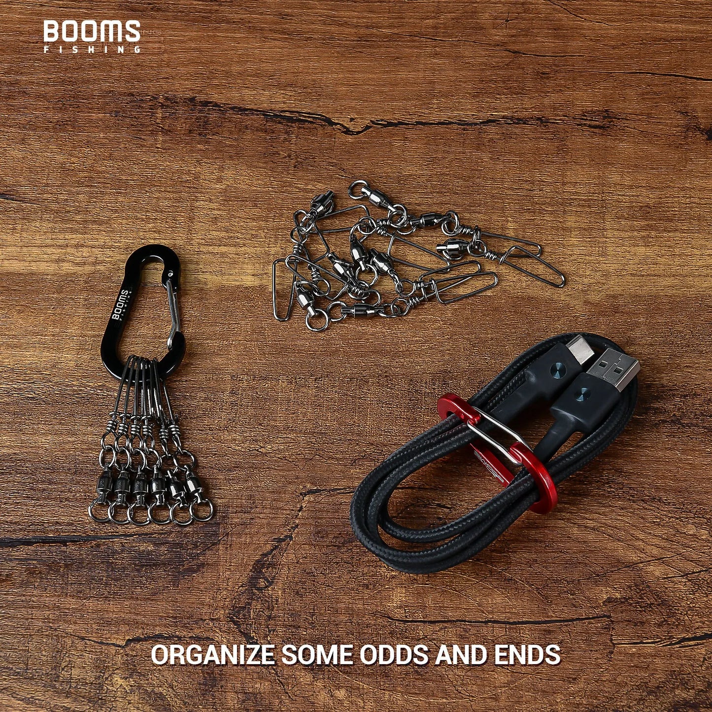 Booms Fishing CC1 6Pcs Aluminum Alloy Carabiner Keychain Outdoor