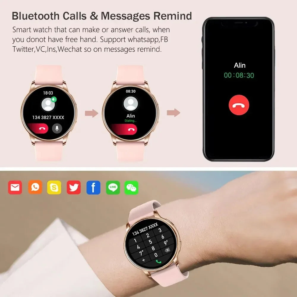 Xiaomi Bluetooth Call Smart Watch Women Steel Watches Men Sports