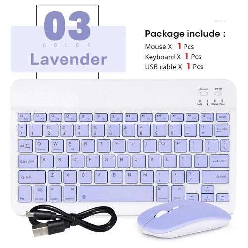 9.7in Mini Wireless Bluetooth Mouse BT English Keyboard For iPad 10th