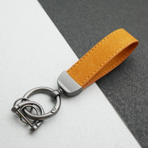 Fashion Solid Color Flip Fur Keychain Lanyard Business Gift Key Chain