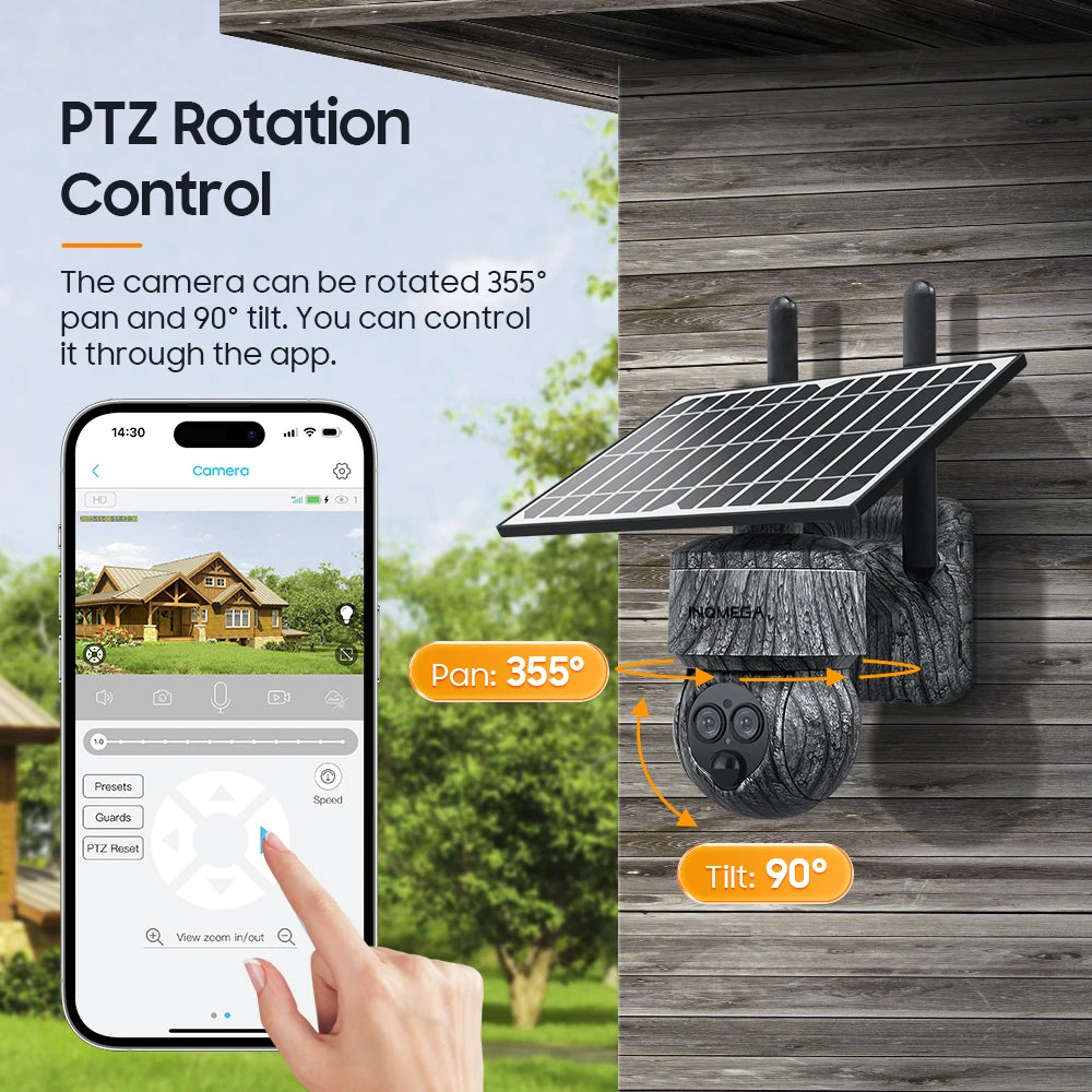 INQMEGA 8MP 4G SIM Card / WIFI Solar Camera Outdoor Security