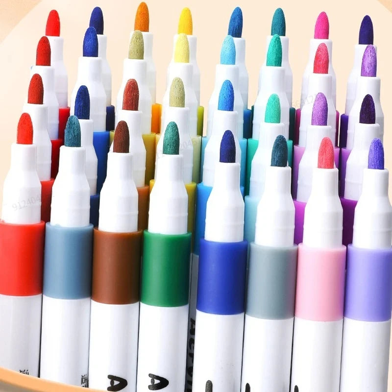 12-80 Colors Acrylic Paint Art Marker Pen DIY Hand Drawn Painting