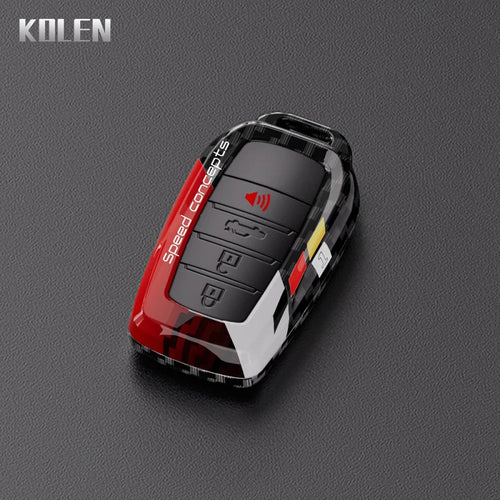 ABS Carbon Fiber Car Key Case Cover For Toyota Corolla Land Cruiser