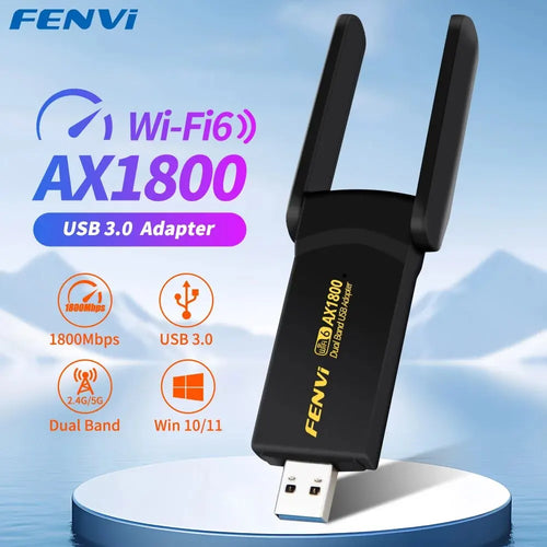 FENVI 1800Mbps WiFi 6 USB Adapter Dual Band 2.4G/5Ghz Wireless WiFi